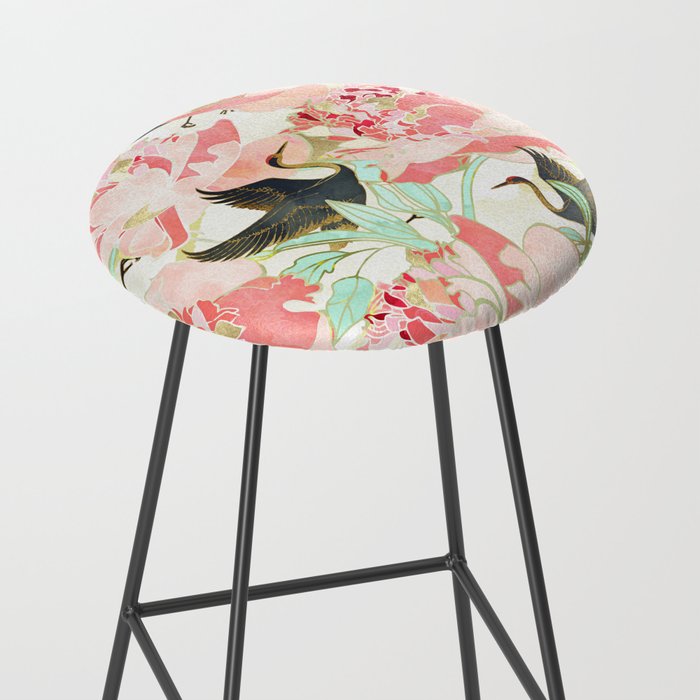 Floral Cranes Stool Gallery Image 2