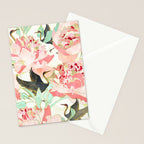 Floral Cranes Stationery Card Gallery Image 2