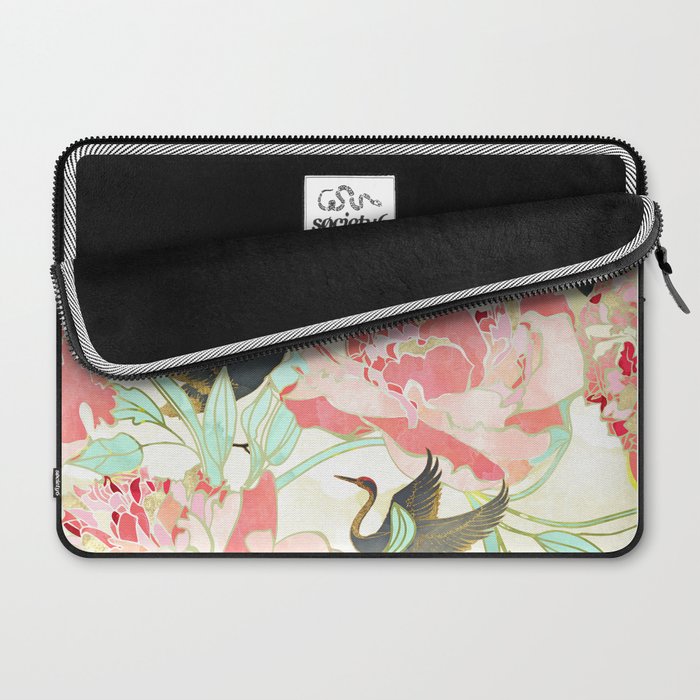 Floral Cranes Laptop Sleeve Gallery Image 2
