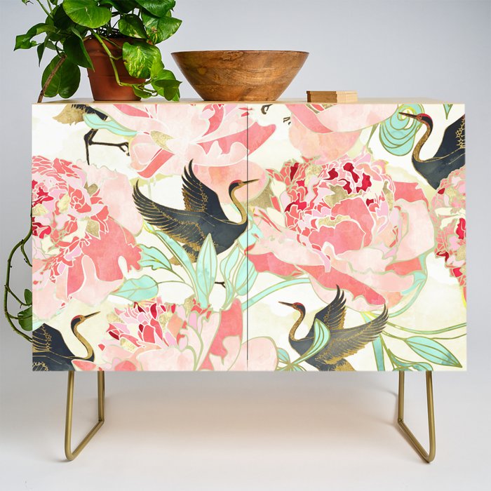 Floral Cranes Credenza Gallery Image 1