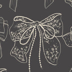 Romantic Bows Gray Pattern Coffee Mug Gallery Image 2