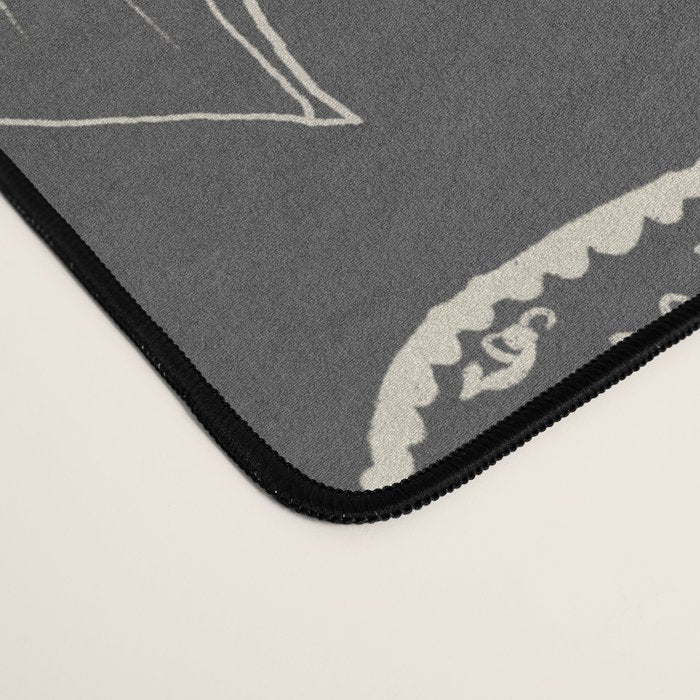 Romantic Bows Gray Pattern Desk Mat Gallery Image 4