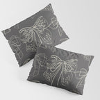 Romantic Bows Gray Pattern Pillow Sham Gallery Image 3