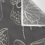 Romantic Bows Gray Pattern Wall Tapestry Gallery Image 3