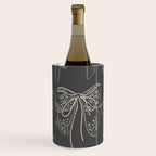 Romantic Bows Gray Pattern Wine Chiller Gallery Image 1