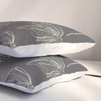 Romantic Bows Gray Pattern Pillow Sham Gallery Image 3