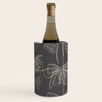Romantic Bows Gray Pattern Wine Chiller Gallery Image 3