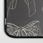 Romantic Bows Gray Pattern Laptop Sleeve Gallery Image 3