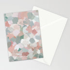 Paris Peonies - Coral Peach Pink Sage Green Mint Spring Flowers Abstract Nature Painting Art Stationery Card Gallery Image 2