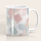 Paris Peonies - Coral Peach Pink Sage Green Mint Spring Flowers Abstract Nature Painting Art Coffee Mug Gallery Image 1