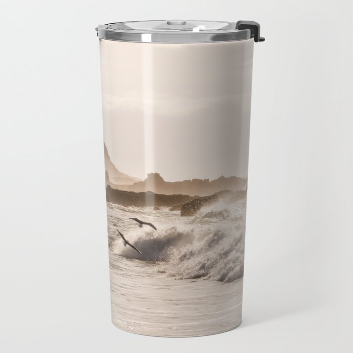 Pacific Coast Summer Beach Sunset Travel Mug Gallery Image 2