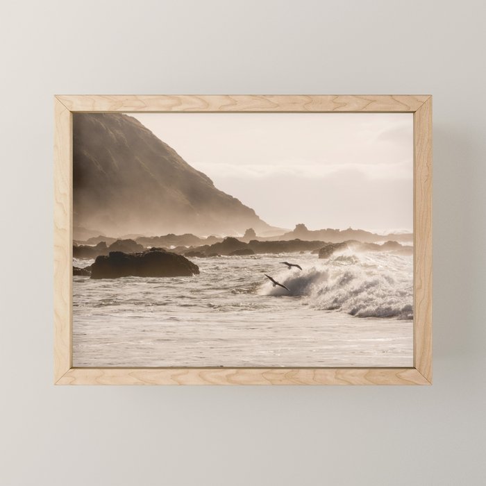 Pacific Coast Summer Beach Sunset Mini Art Print Gallery Image 1