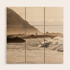 Pacific Coast Summer Beach Sunset Wood Wall Art Gallery Image 1