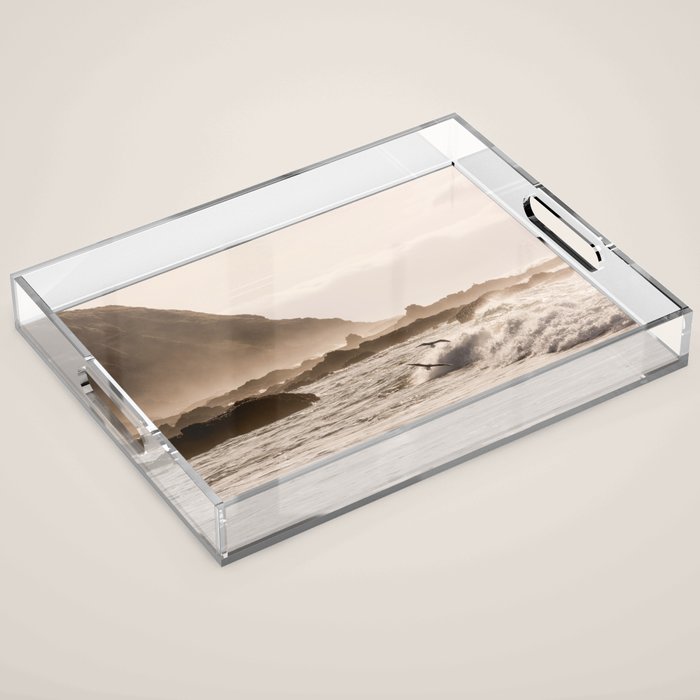 Pacific Coast Summer Beach Sunset Acrylic Tray Gallery Image 1