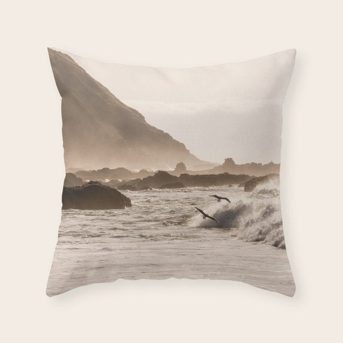 Pacific Coast Summer Beach Sunset Throw Pillow Gallery Image 6