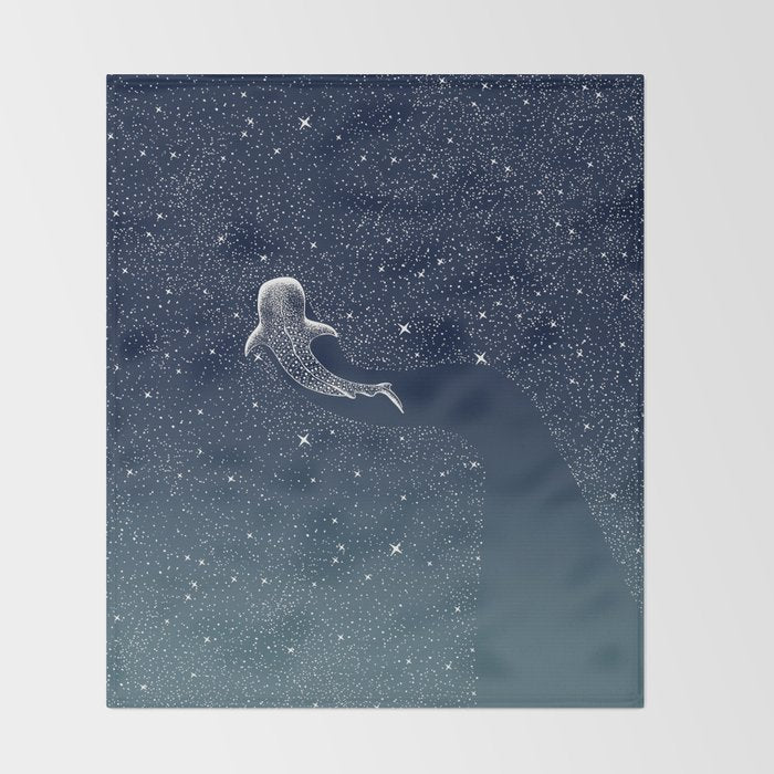 Star Eater COLOR GRAD -  turquoise Throw Blanket Gallery Image 2