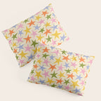 Colorful retro star shape art pattern Pillow Sham Gallery Image 3