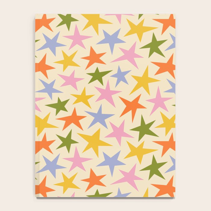 Colorful retro star shape art pattern Notebook Gallery Image 4