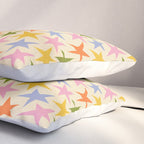 Colorful retro star shape art pattern Pillow Sham Gallery Image 3