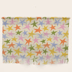 Colorful retro star shape art pattern Wall Hanging Gallery Image 1