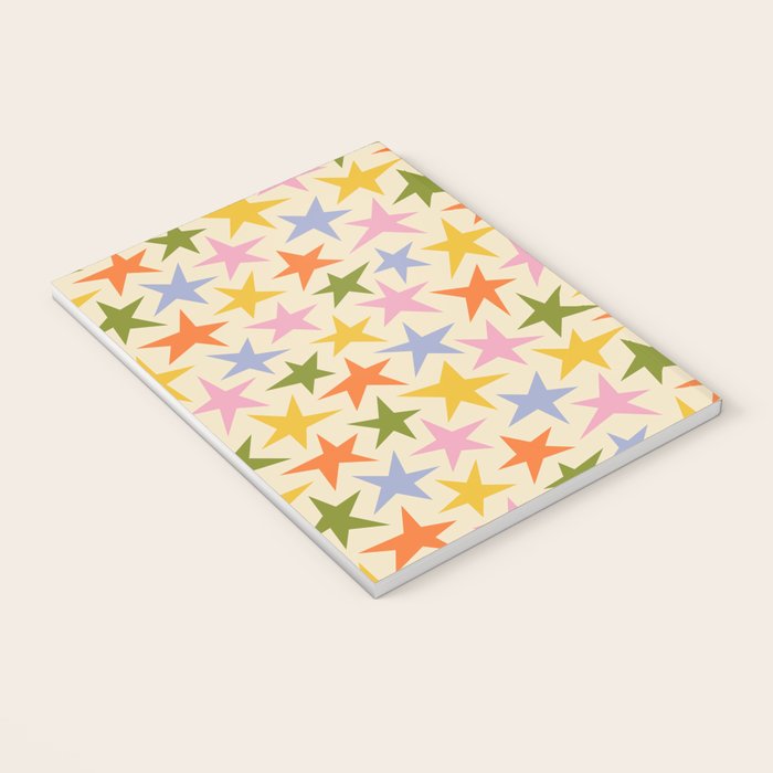 Colorful retro star shape art pattern Notebook Gallery Image 3