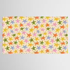 Colorful retro star shape art pattern Tablecloth Gallery Image 2