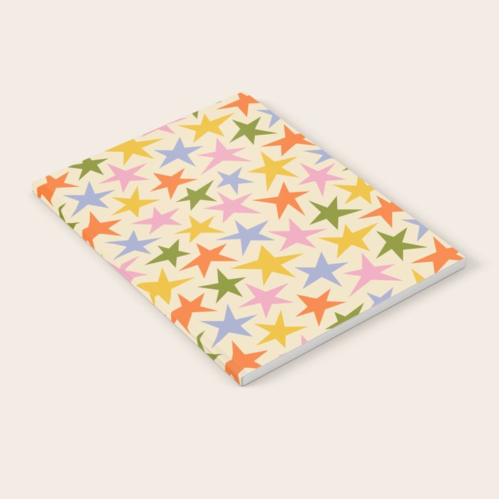 Colorful retro star shape art pattern Notebook Gallery Image 2