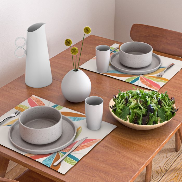Multicolorful Leaf Design Placemat Gallery Image 2