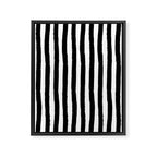 Black and White Cabana Stripes Palm Beach Preppy Framed Canvas Print Gallery Image 8