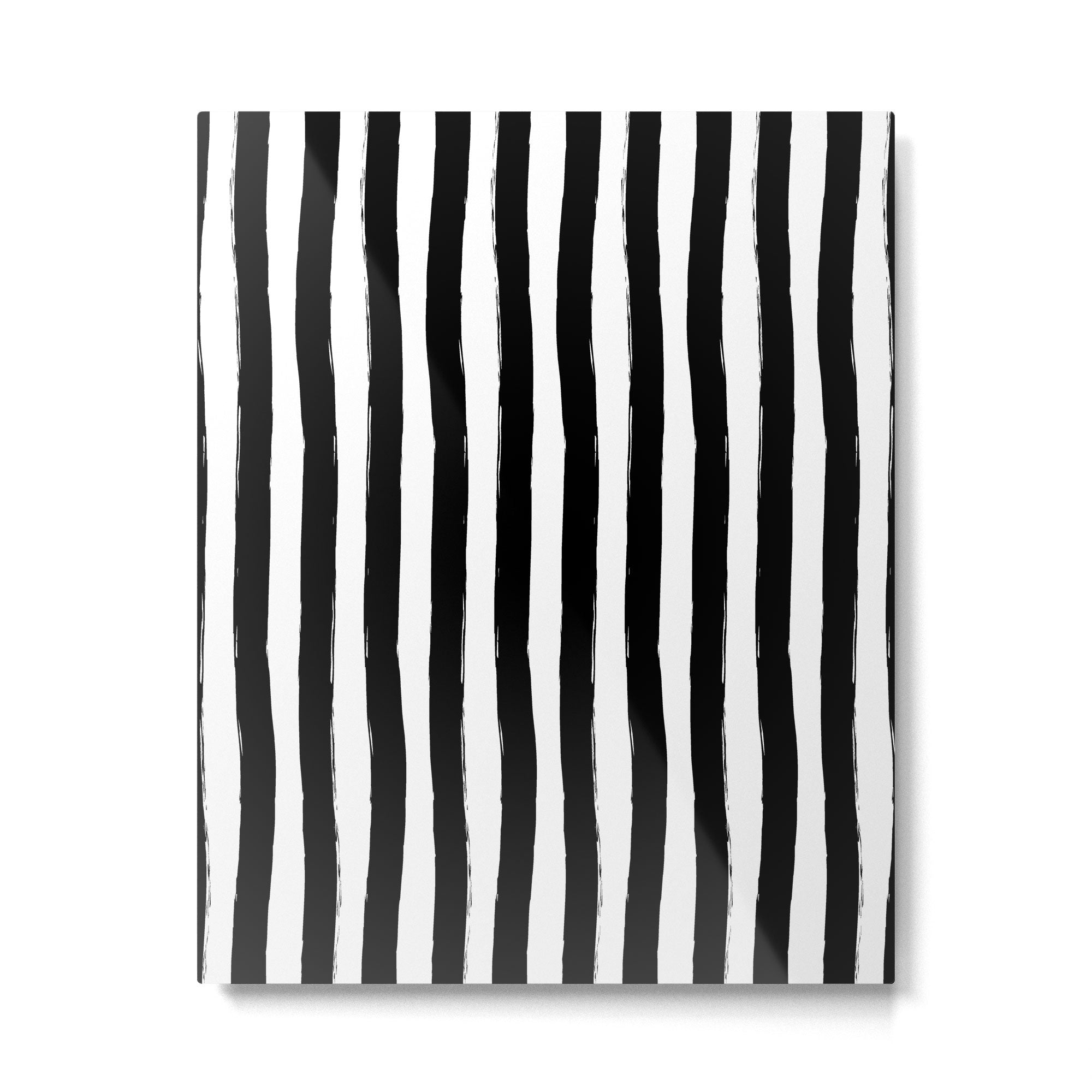 Black and White Cabana Stripes Palm Beach Preppy Metal Print Gallery Image 6