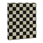 Distressed Black and White Checkerboard Pattern Canvas Print Gallery Image 8