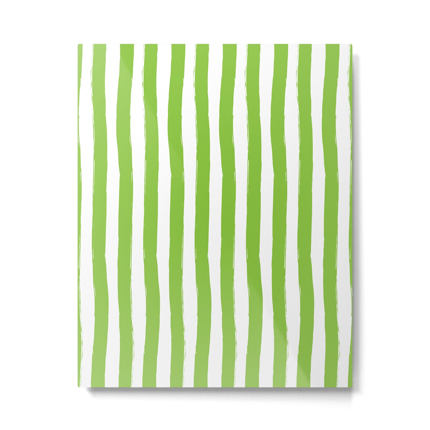Green and White Cabana Stripes Palm Beach Preppy Metal Print Gallery Image 6