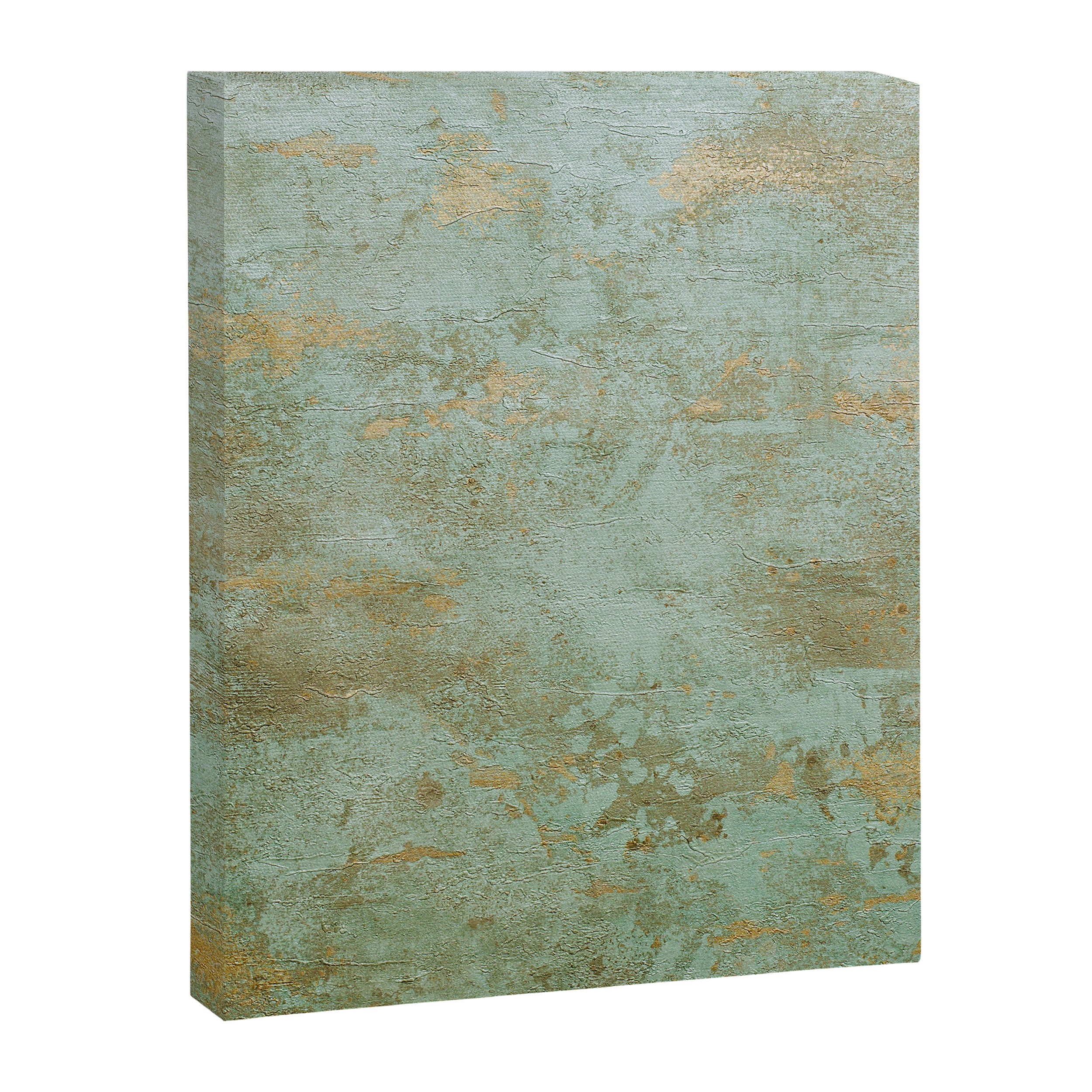 Metallic Effects Oxidized Copper Verdigris Industrial Rustic Canvas Print Gallery Image 6