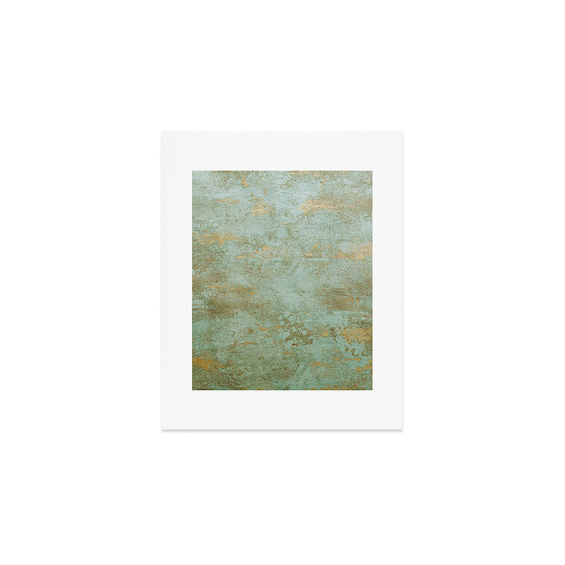 Metallic Effects Oxidized Copper Verdigris Industrial Rustic Art Print Gallery Image 1
