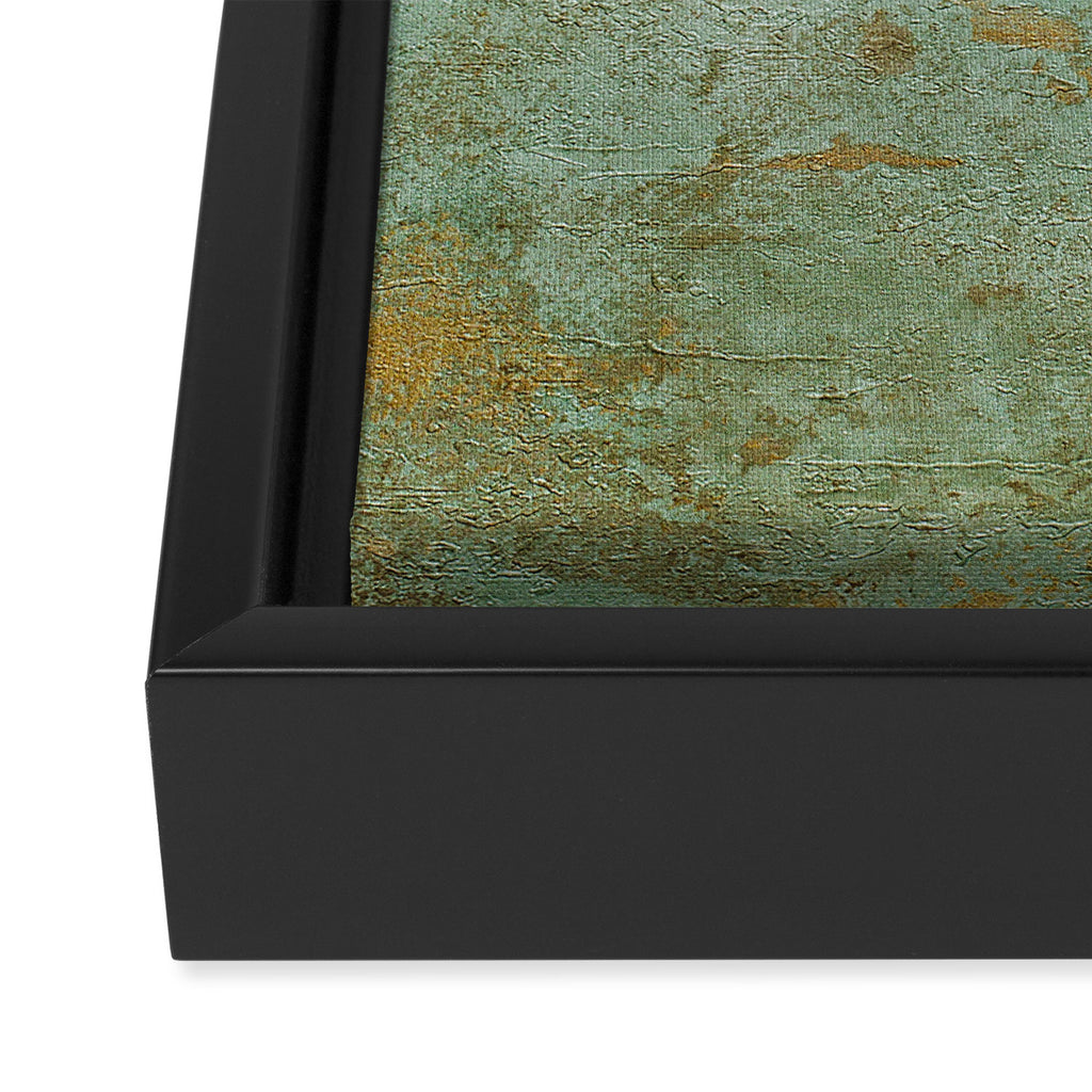 Metallic Effects Oxidized Copper Verdigris Industrial Rustic Framed Canvas Print Gallery Image 3