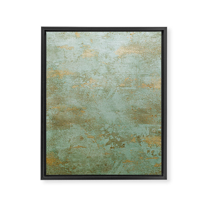 Metallic Effects Oxidized Copper Verdigris Industrial Rustic Framed Canvas Print Gallery Image 6