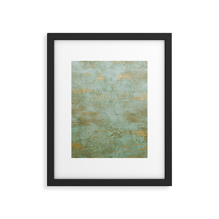 Metallic Effects Oxidized Copper Verdigris Industrial Rustic Framed Art Print Gallery Image 1