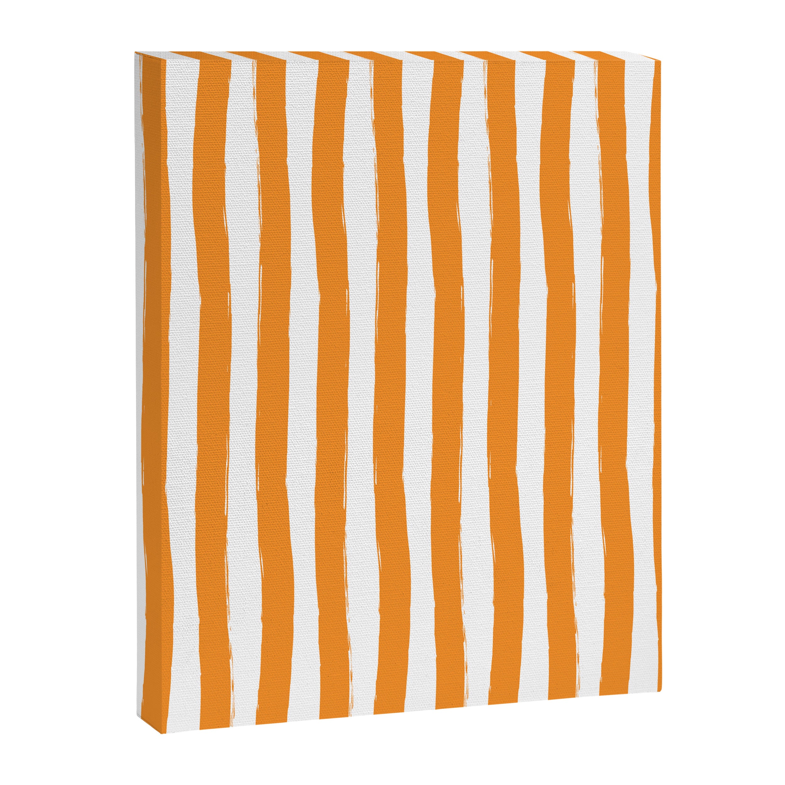 Orange and White Cabana Stripes Palm Beach Preppy Canvas Print Gallery Image 8