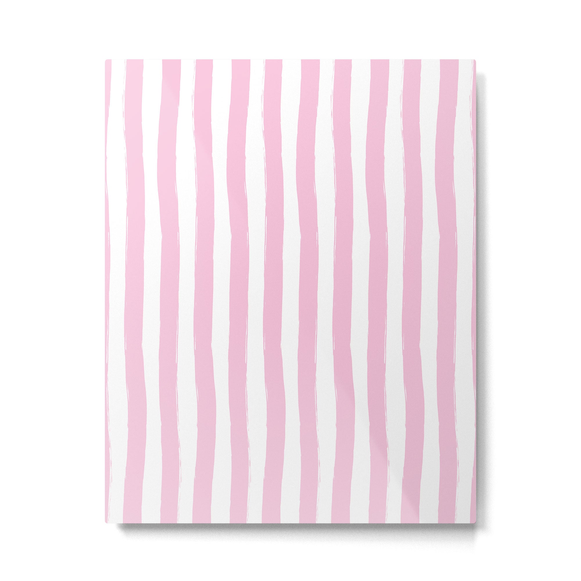 Pink and White Cabana Stripes Palm Beach Preppy Metal Print Gallery Image 6
