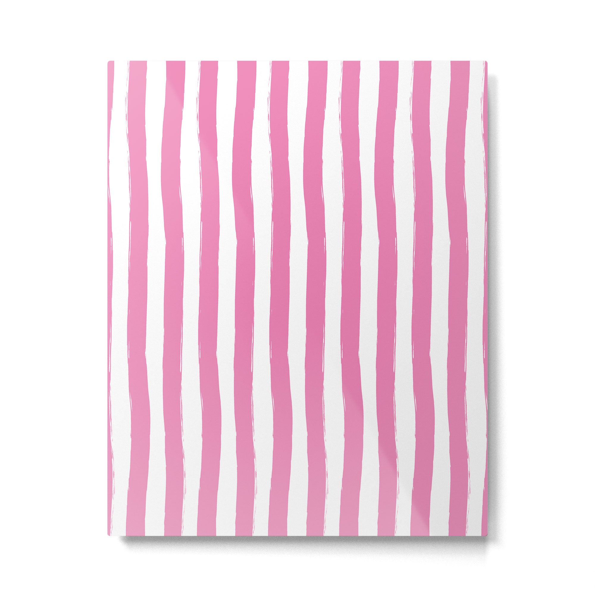Pink and White Cabana Stripes Palm Beach Preppy Metal Print Gallery Image 6