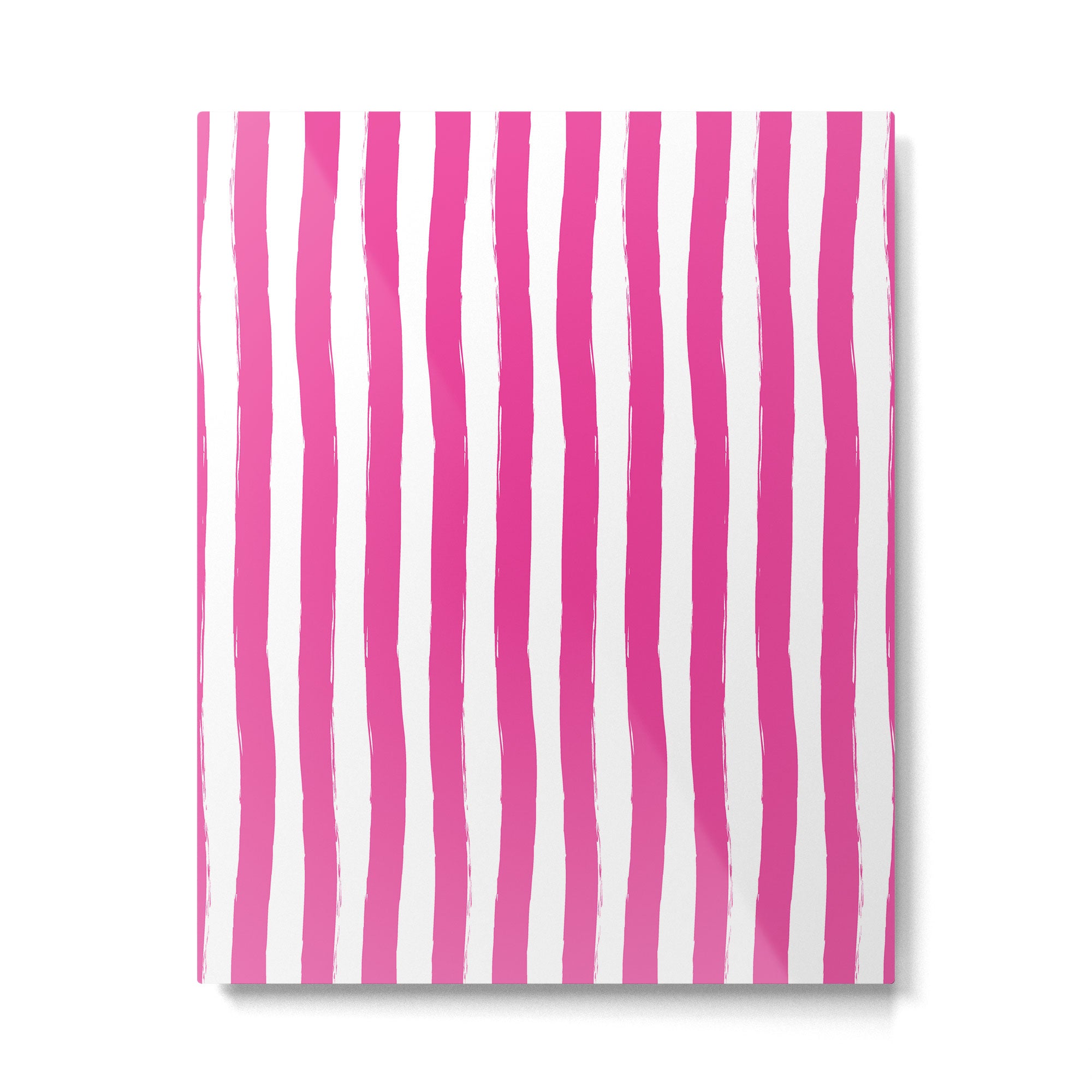 Pink and White Cabana Stripes Palm Beach Preppy Metal Print Gallery Image 6