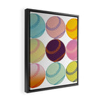 Pop Art Baseballs Framed Canvas Print Gallery Image 2
