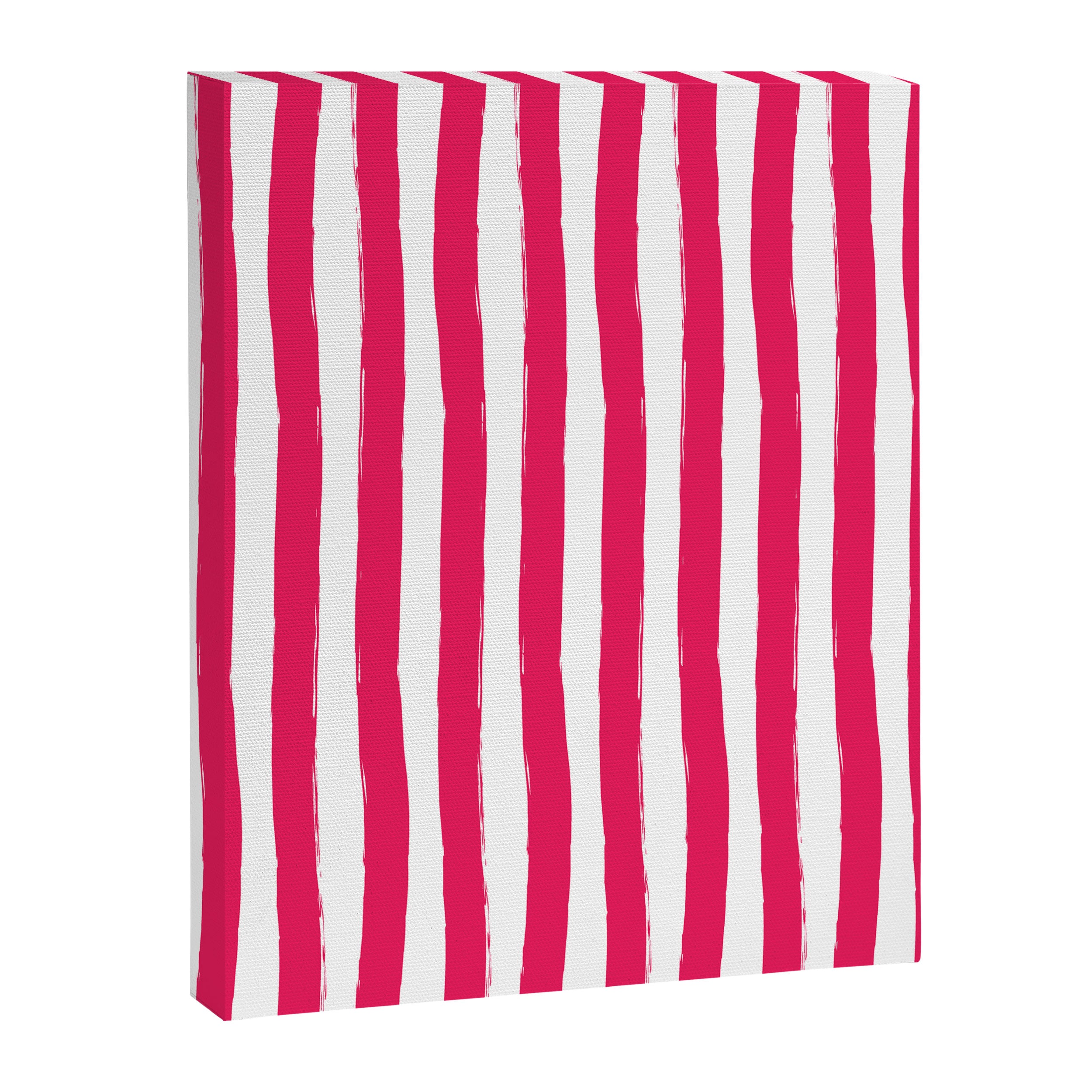 Red and White Cabana Stripes Palm Beach Preppy Canvas Print Gallery Image 8