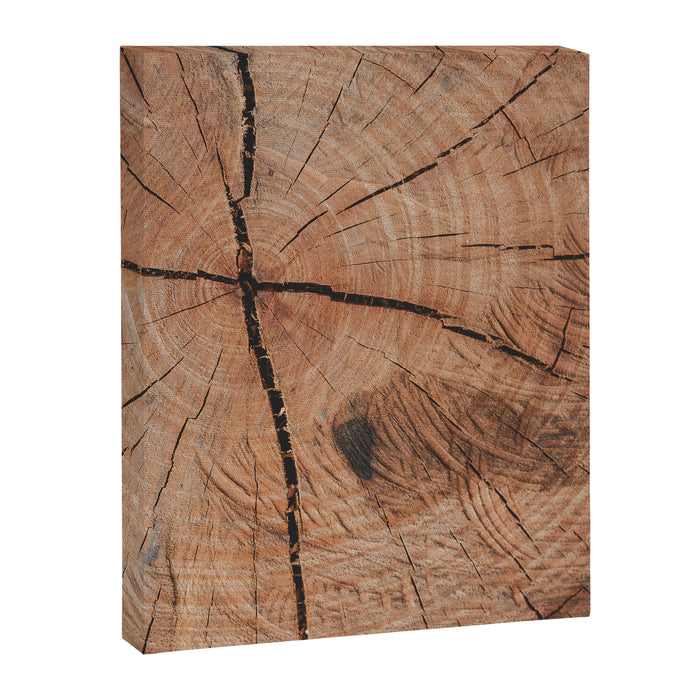 Tree Rings Rustic Cabin Lodge Raw Wood Canvas Print Gallery Image 1