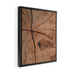 Tree Rings Rustic Cabin Lodge Raw Wood Framed Canvas Print Gallery Image 2
