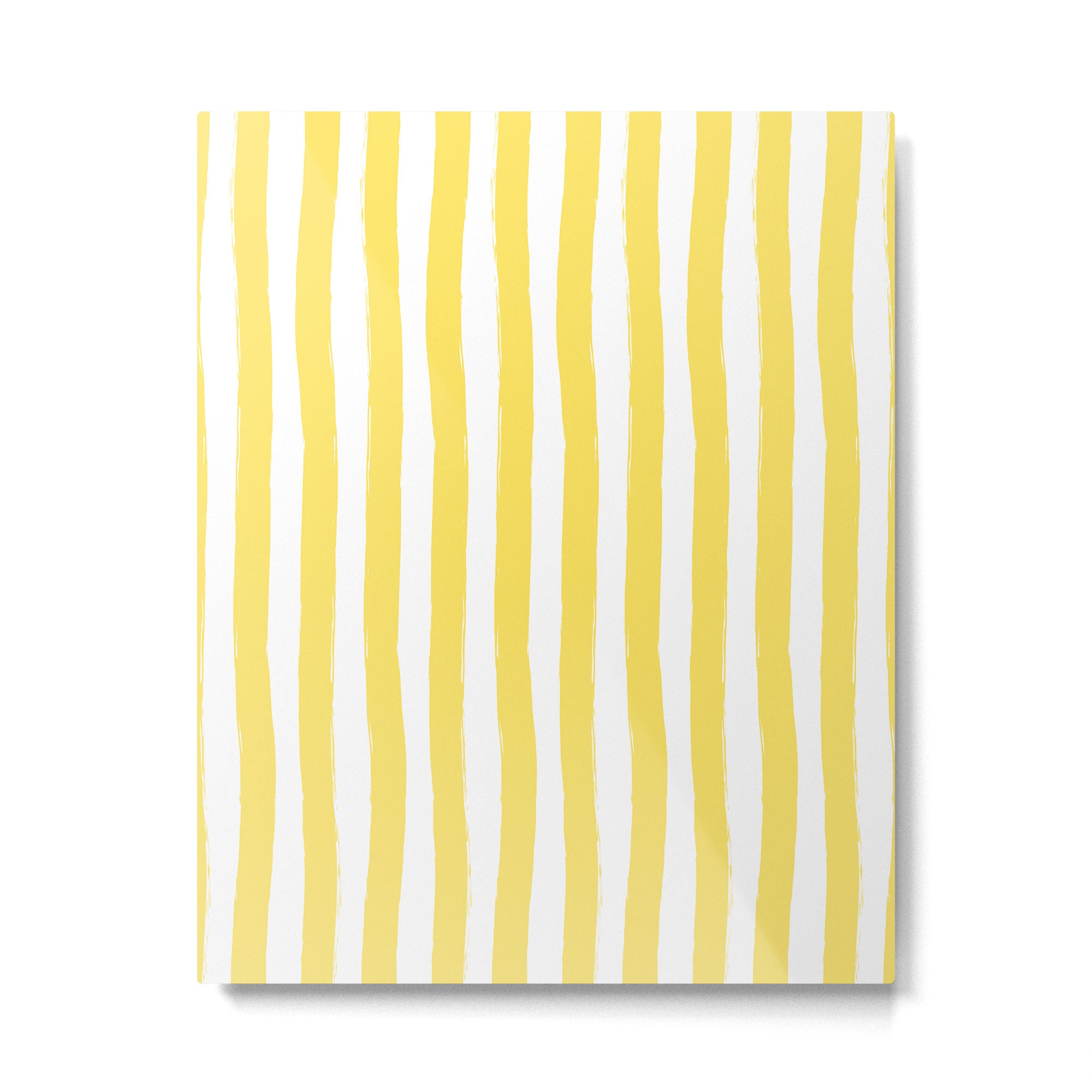 Yellow and White Cabana Stripes Palm Beach Preppy Metal Print Gallery Image 6