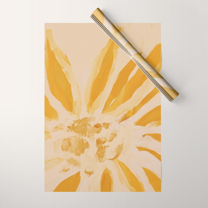 Sun Blooming Flower Wrapping Paper Gallery Image 1