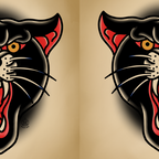 Traditional Tattoo Panther  Coffee Mug Gallery Image 2