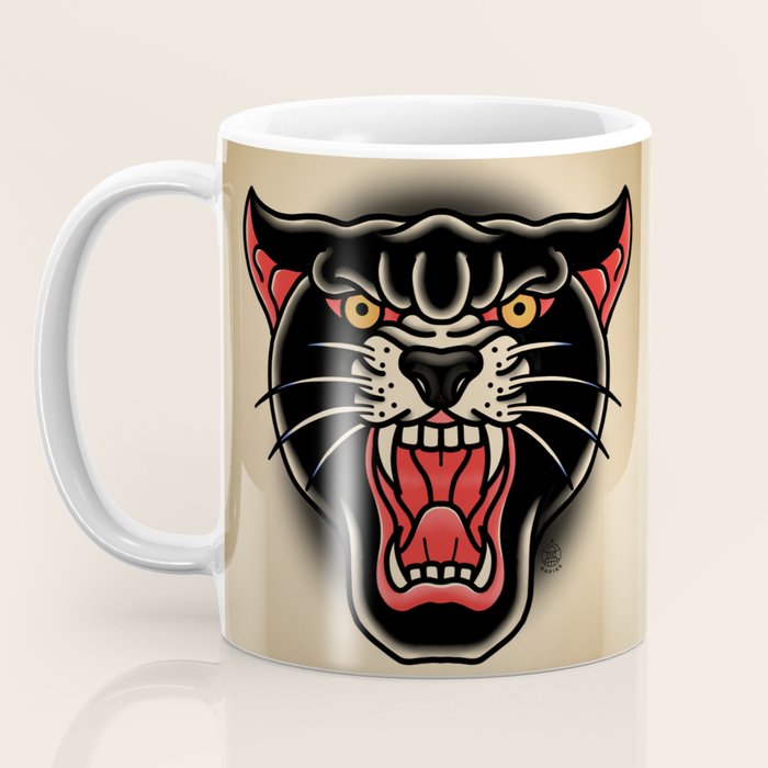 Traditional Tattoo Panther  Coffee Mug Gallery Image 3