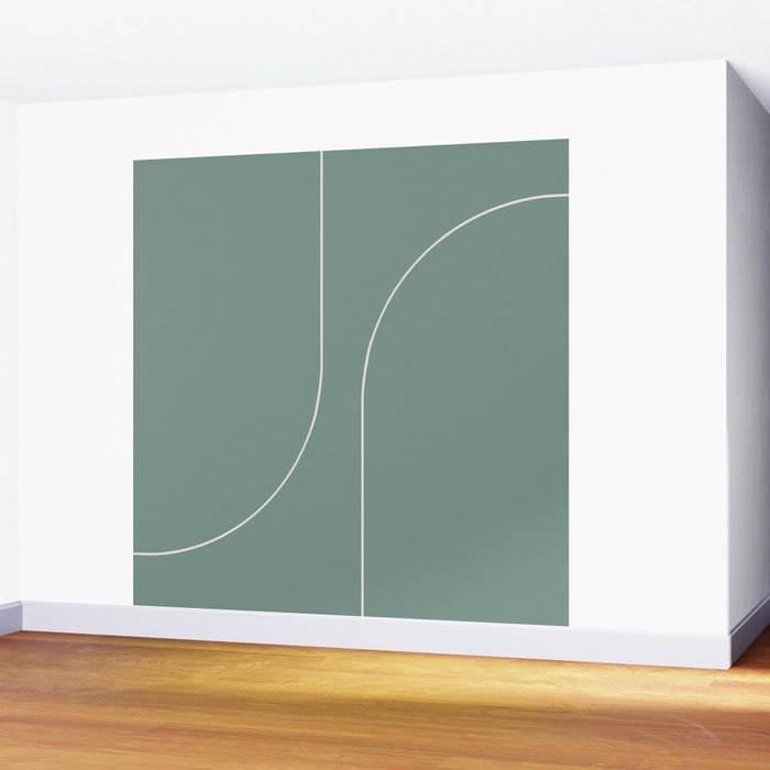 Modern Minimal Line Abstract XXIV Wall Mural Gallery Image 2
